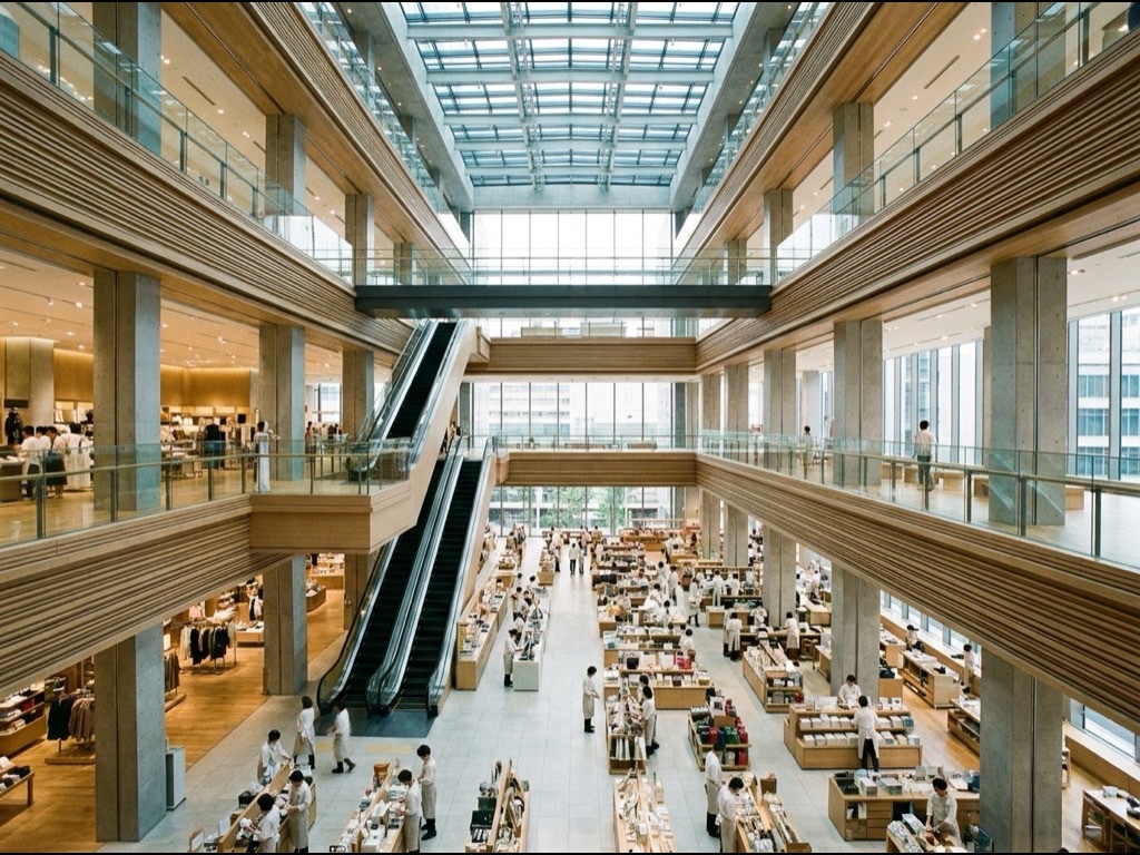 大規模フラッグシップ店舗の内観