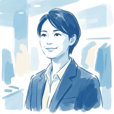 店長を表す抽象的なイラスト（実顔写真は許諾取得後に差し替え）
